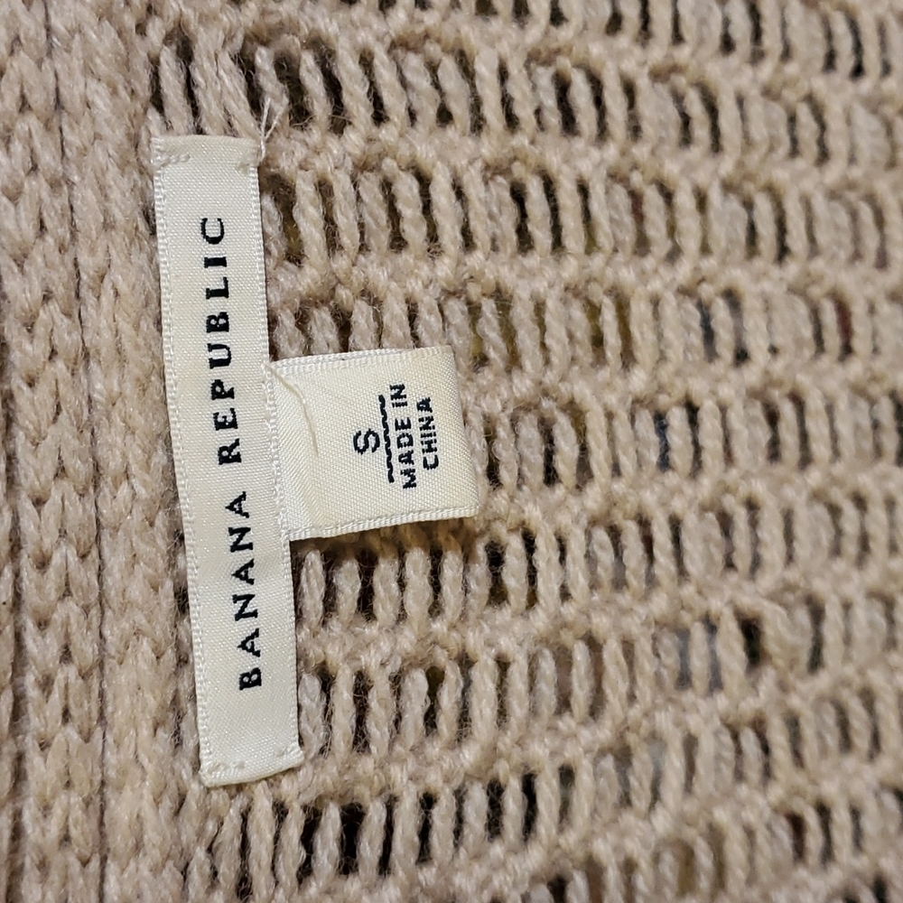 Banana Republic baige long cardigan with pockets - Picture 2 of 4